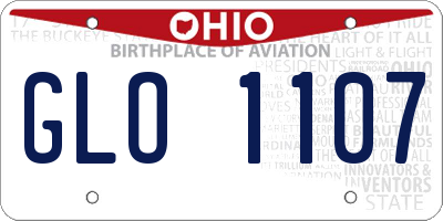 OH license plate GLO1107