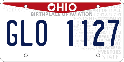 OH license plate GLO1127
