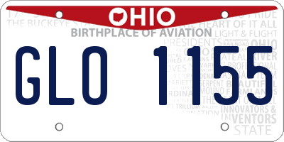 OH license plate GLO1155