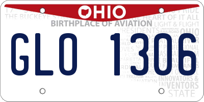OH license plate GLO1306