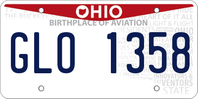 OH license plate GLO1358
