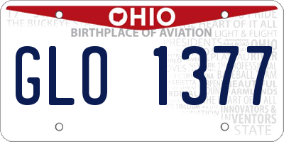 OH license plate GLO1377