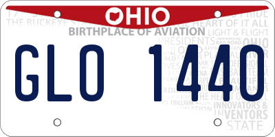 OH license plate GLO1440