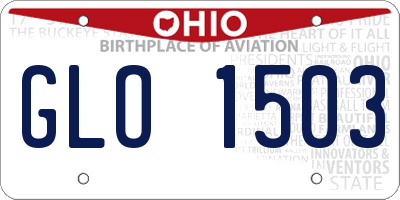 OH license plate GLO1503