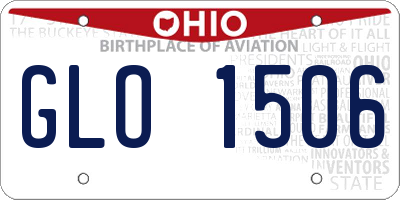 OH license plate GLO1506