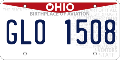 OH license plate GLO1508