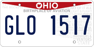 OH license plate GLO1517