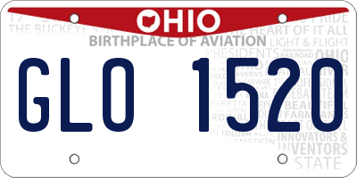 OH license plate GLO1520