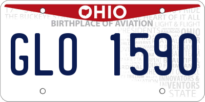 OH license plate GLO1590