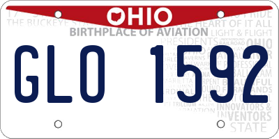 OH license plate GLO1592