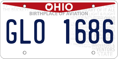 OH license plate GLO1686