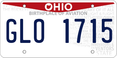OH license plate GLO1715