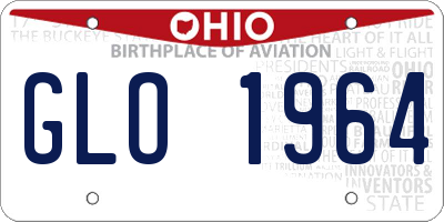 OH license plate GLO1964