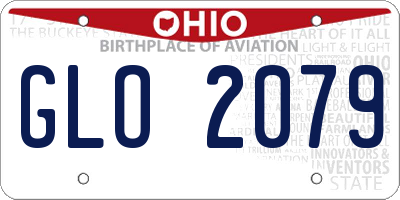 OH license plate GLO2079