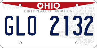 OH license plate GLO2132