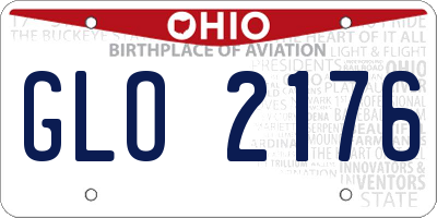 OH license plate GLO2176