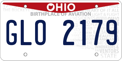 OH license plate GLO2179