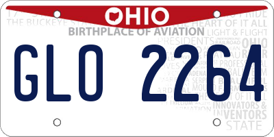 OH license plate GLO2264