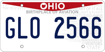 OH license plate GLO2566
