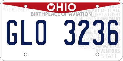 OH license plate GLO3236