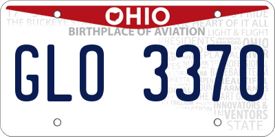OH license plate GLO3370
