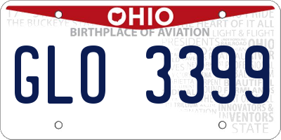 OH license plate GLO3399