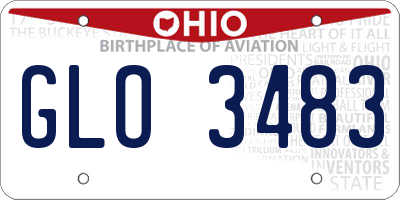 OH license plate GLO3483