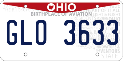 OH license plate GLO3633