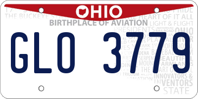 OH license plate GLO3779