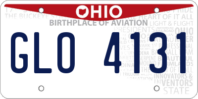 OH license plate GLO4131
