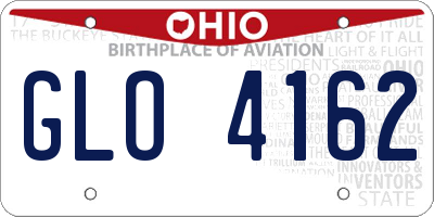 OH license plate GLO4162