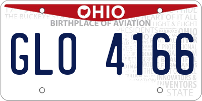 OH license plate GLO4166