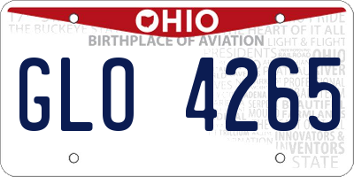 OH license plate GLO4265