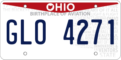 OH license plate GLO4271