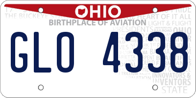 OH license plate GLO4338