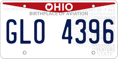 OH license plate GLO4396