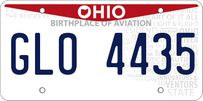 OH license plate GLO4435