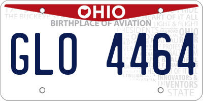 OH license plate GLO4464