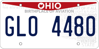 OH license plate GLO4480