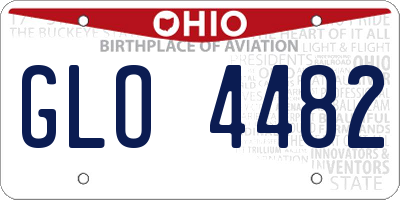 OH license plate GLO4482