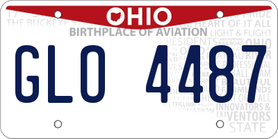 OH license plate GLO4487