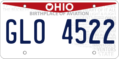 OH license plate GLO4522