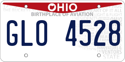 OH license plate GLO4528