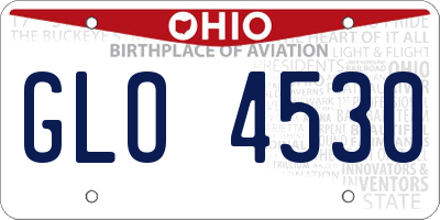 OH license plate GLO4530