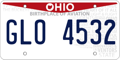 OH license plate GLO4532