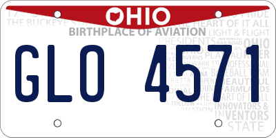 OH license plate GLO4571