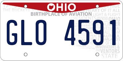 OH license plate GLO4591