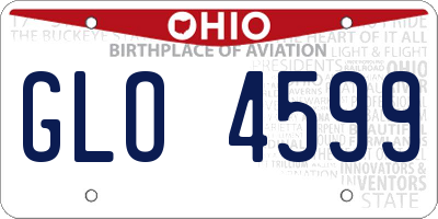 OH license plate GLO4599