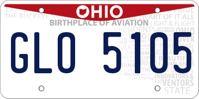 OH license plate GLO5105