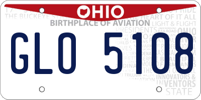 OH license plate GLO5108